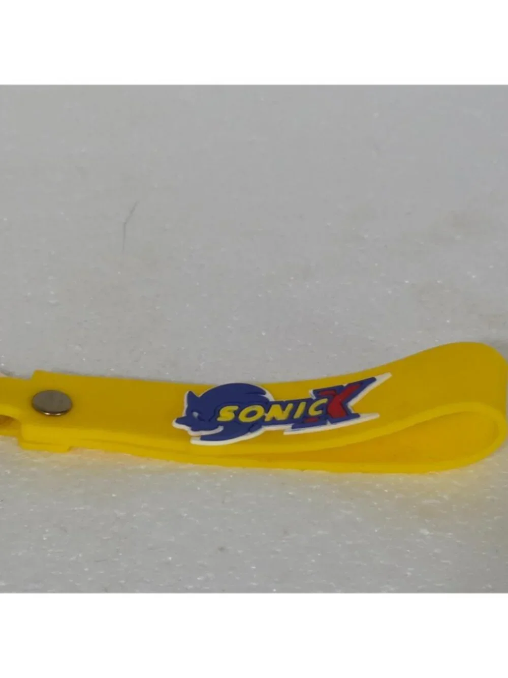 Sonic X Heroes Super Sonic Yellow Keychain Silicone Character Figure Handle